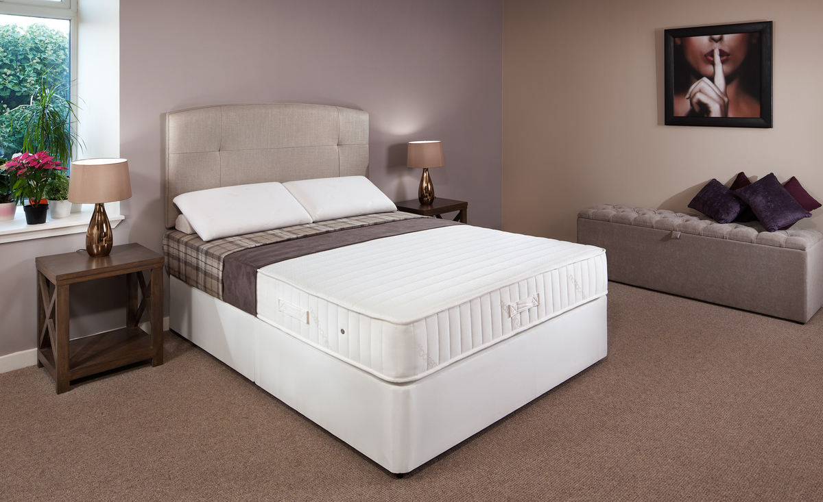 4 foot divan bed with mattress and storage